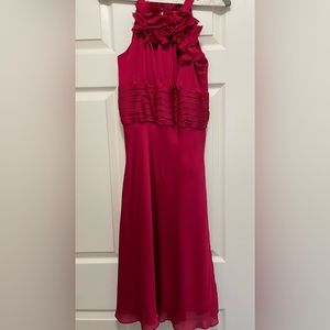 Raspberry Sateen Dress